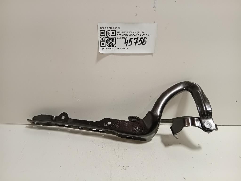 Cerniera Cofano ANT DX 96 728 640 80 Peugeot 208 I 2015