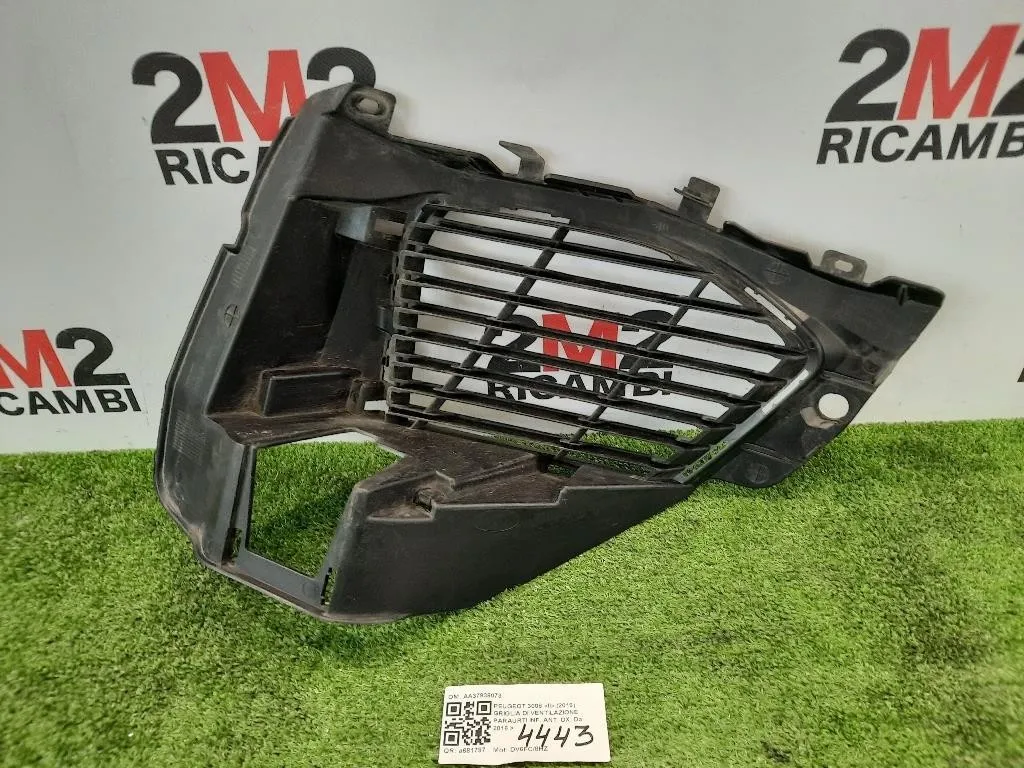 Griglia DI Ventilazione Paraurti INF ANT DX AA37938073 ANT DX DESTRO Peugeot 3008 II 2016