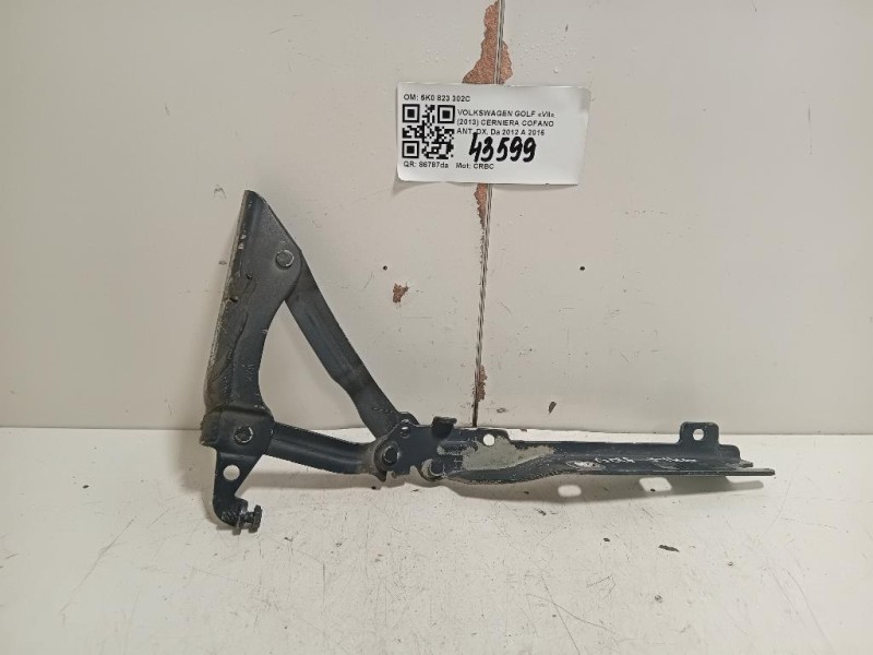 Cerniera Cofano ANT DX 5K0 823 302C Volkswagen GOLF VII 2013