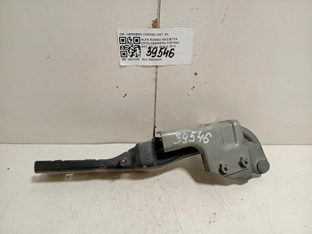 Cerniera Cofano ANT SX CERNIERA COFANO ANT SX Alfa Romeo Giulietta 2010