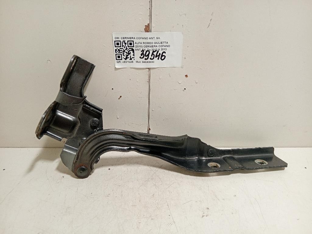 Cerniera Cofano ANT SX CERNIERA COFANO ANT SX Alfa Romeo Giulietta 2010