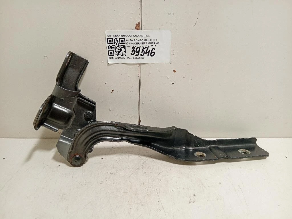 Cerniera Cofano ANT SX CERNIERA COFANO ANT SX Alfa Romeo Giulietta 2010