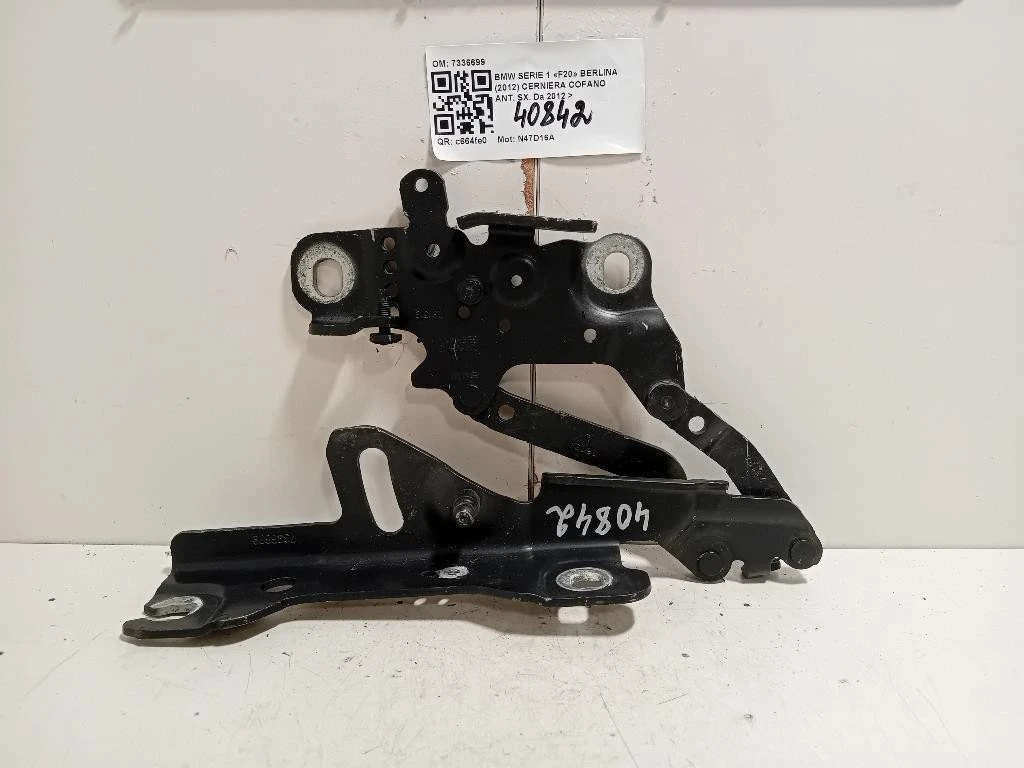 Cerniera Cofano ANT SX 7336699 Bmw Serie 1 F20 Berlina 2012