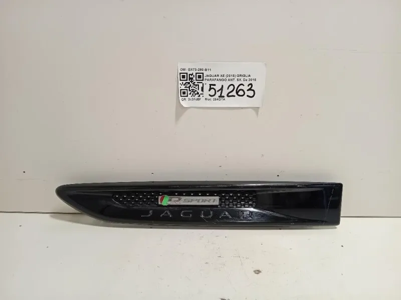 Griglia Parafango ANT SX GX73-280-B11 Jaguar XE 2015