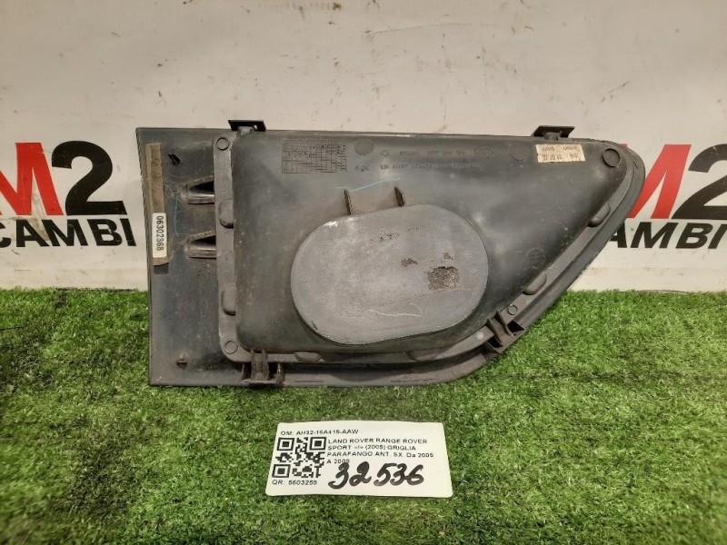 Griglia Parafango ANT SX AH32-16A415-AAW Land Rover Range Rover Sport I 2005