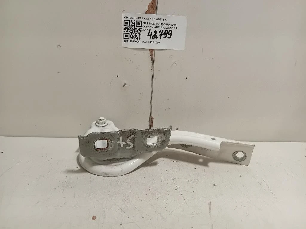 Cerniera Cofano ANT SX 51883030 Fiat 500L 2013
