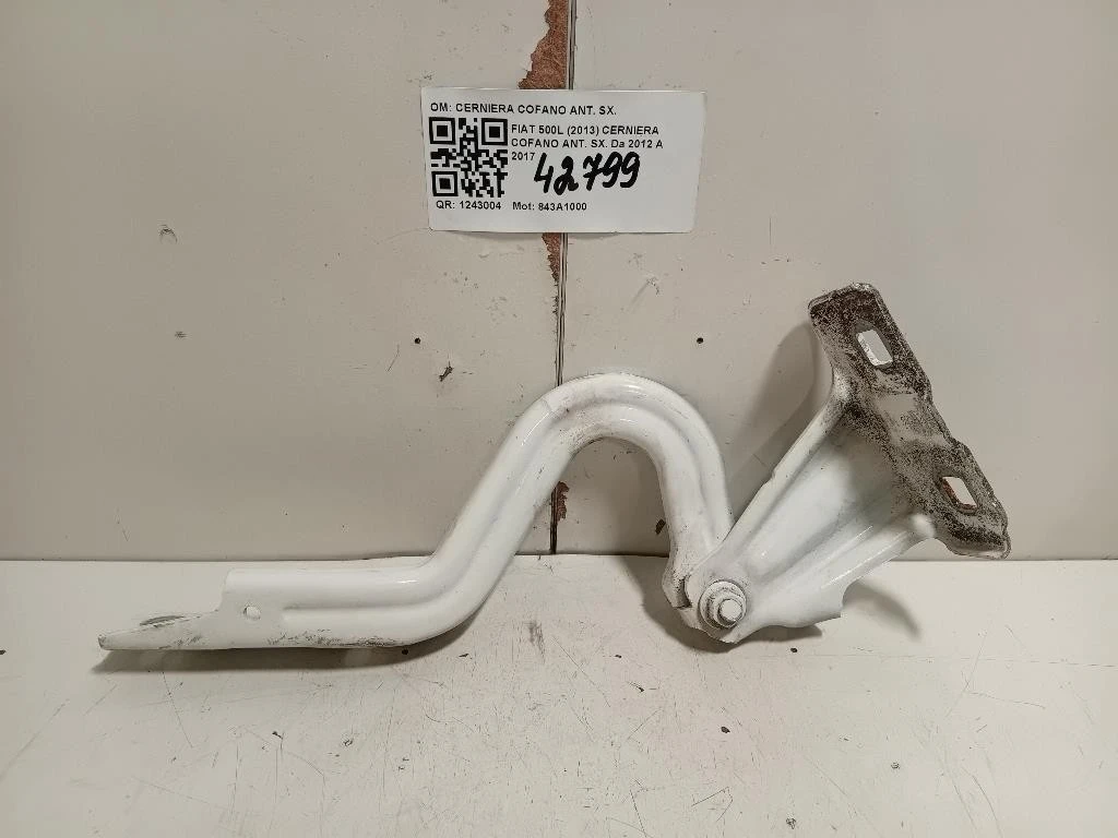 Cerniera Cofano ANT SX 51883030 Fiat 500L 2013
