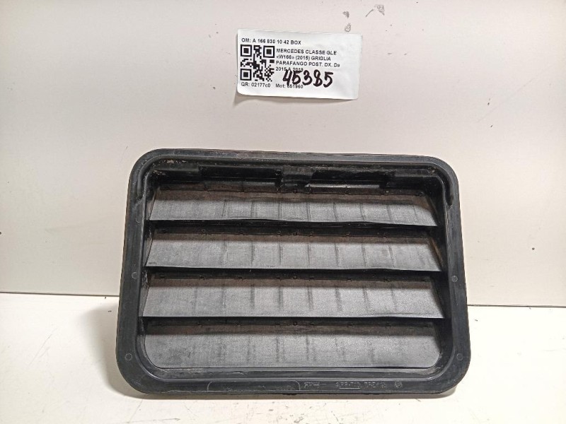 Griglia Parafango POST DX A 166 830 10 42 BOX Mercedes Classe GLE W166 2015