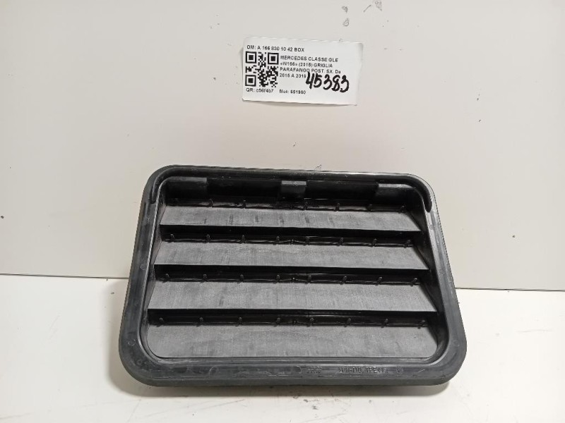 Griglia Parafango POST SX A 166 830 10 42 BOX Mercedes Classe GLE W166 2015