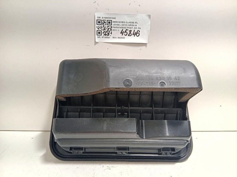 Griglia Parafango POST SX A1668301042 Mercedes Classe ML W166 2012