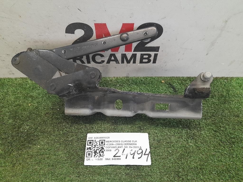 Cerniera Cofano ANT SX A2038800328 Mercedes Classe CLK C209 2003