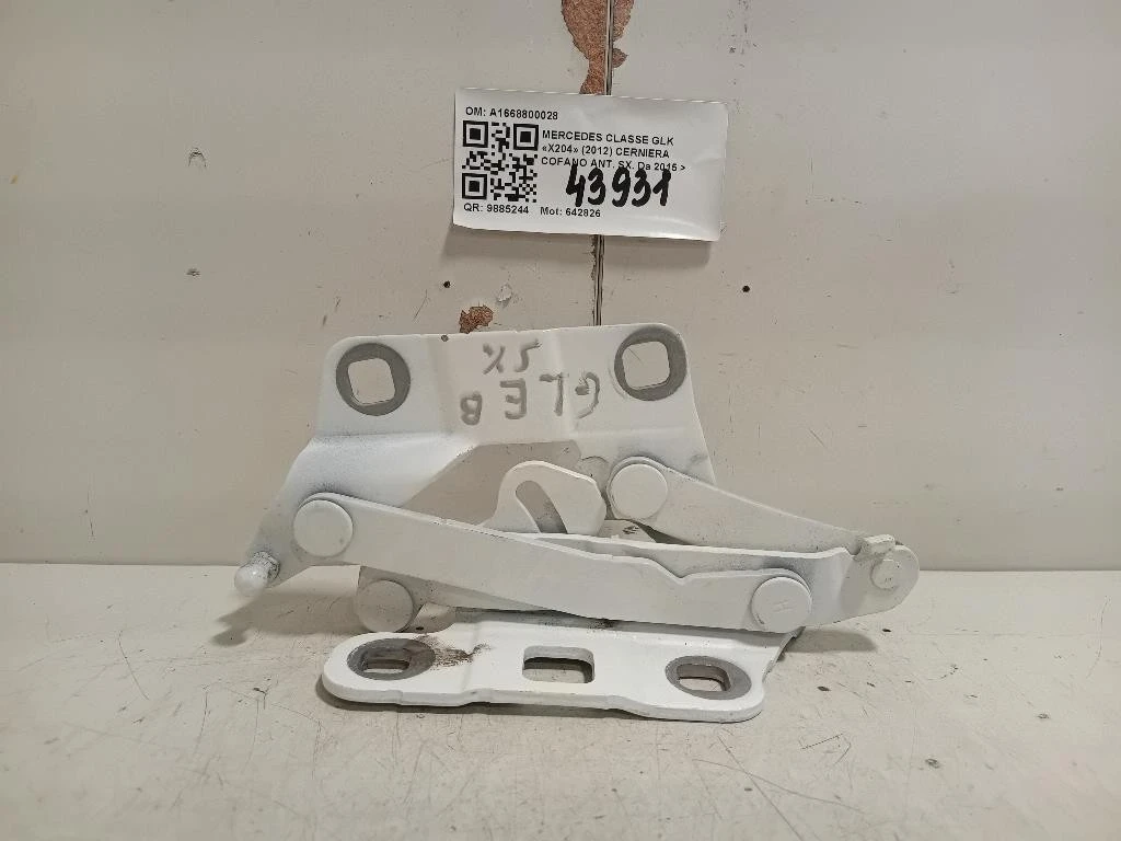 Cerniera Cofano ANT SX A1668800028 Mercedes Classe GLE W166 2015