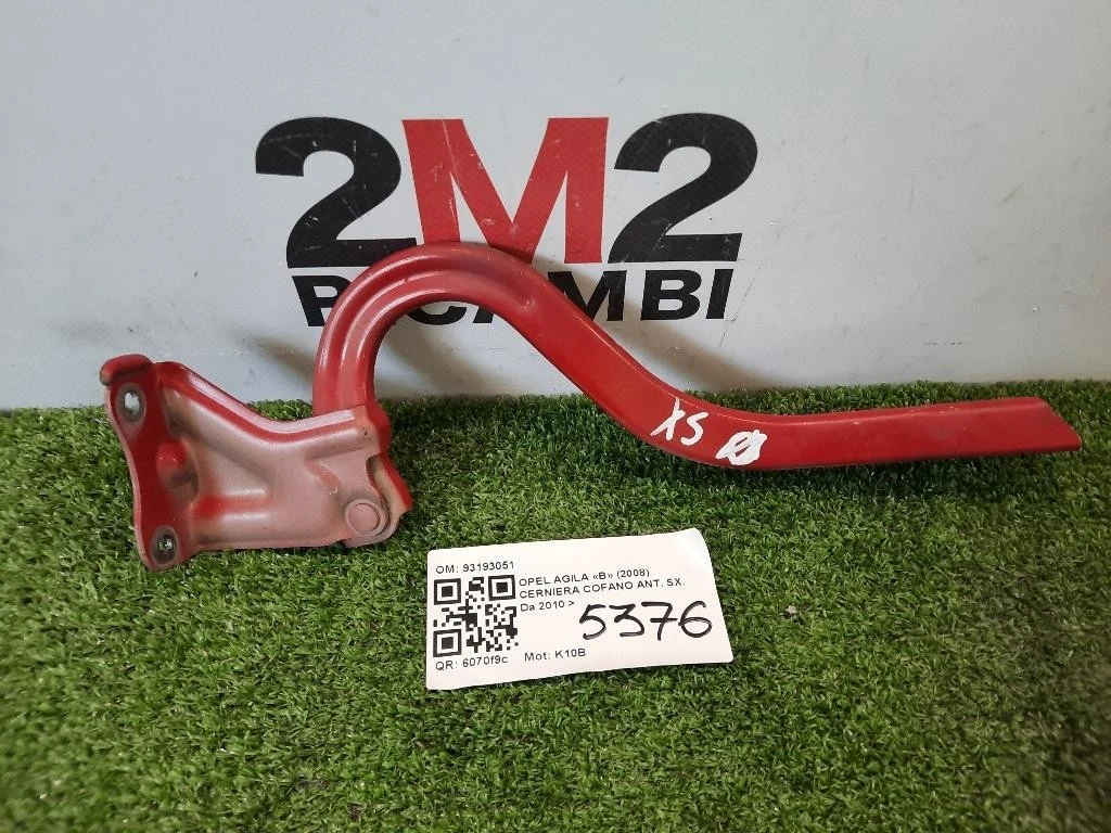 Cerniera Cofano ANT SX 93193051 Opel Agila B 2008