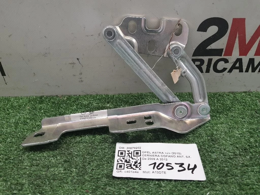 Cerniera Cofano ANT SX 20879202 Opel Astra J 2010