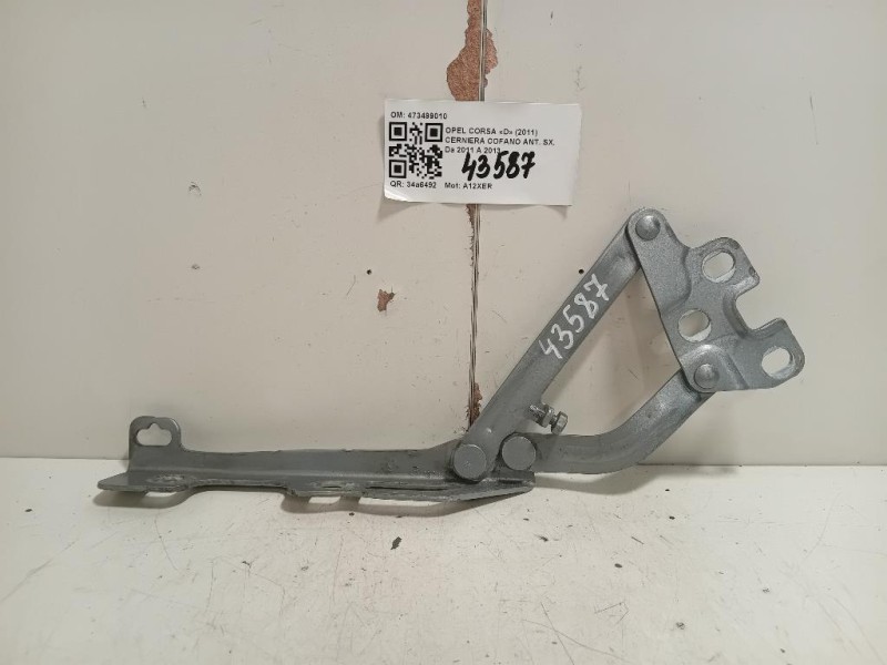 Cerniera Cofano ANT SX 473499010 Opel Corsa D 2011