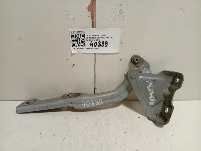 Cerniera Cofano ANT SX 95141368 Opel Mokka 2013