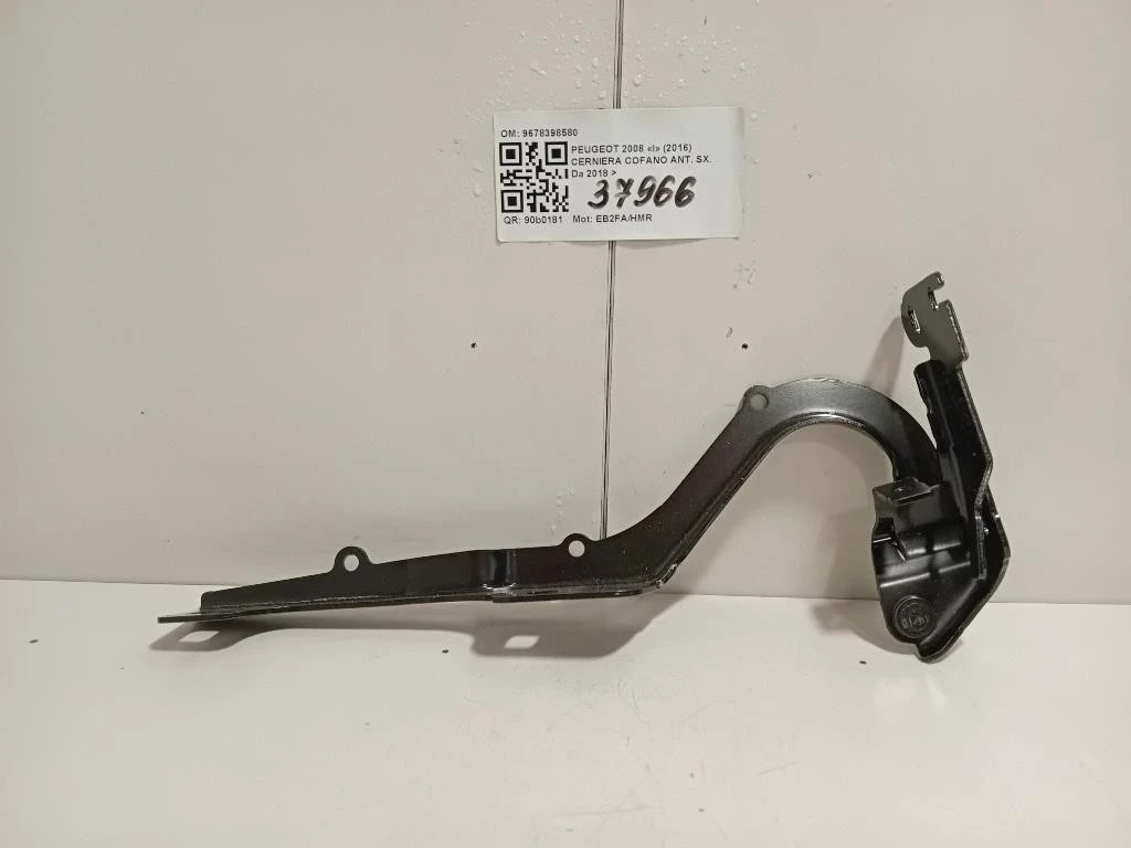 Cerniera Cofano ANT SX 9678389580 Peugeot 2008 I 2016