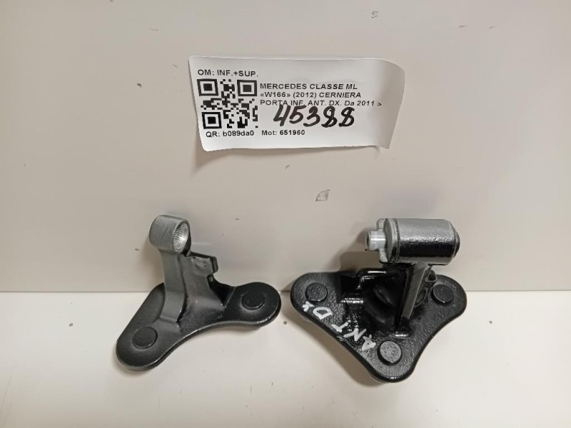 Cerniera Porta INF ANT DX INF+SUP Mercedes Classe GLE W166 2015