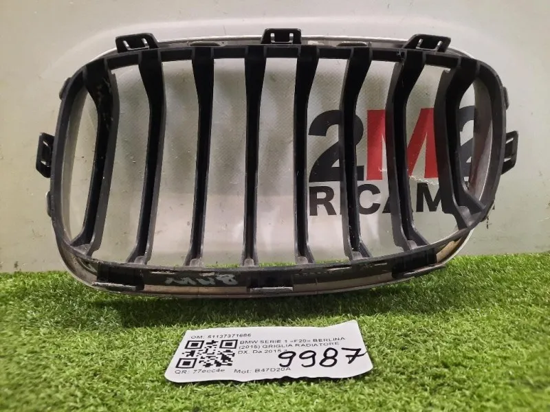Griglia Radiatore DX 51137371686 Bmw Serie 1 F20 Berlina 2015