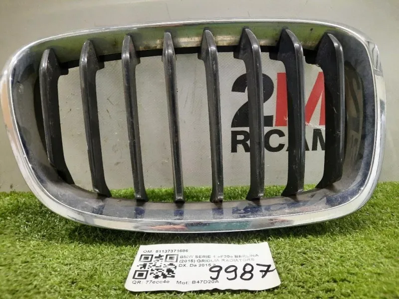 Griglia Radiatore DX 51137371686 Bmw Serie 1 F20 Berlina 2015