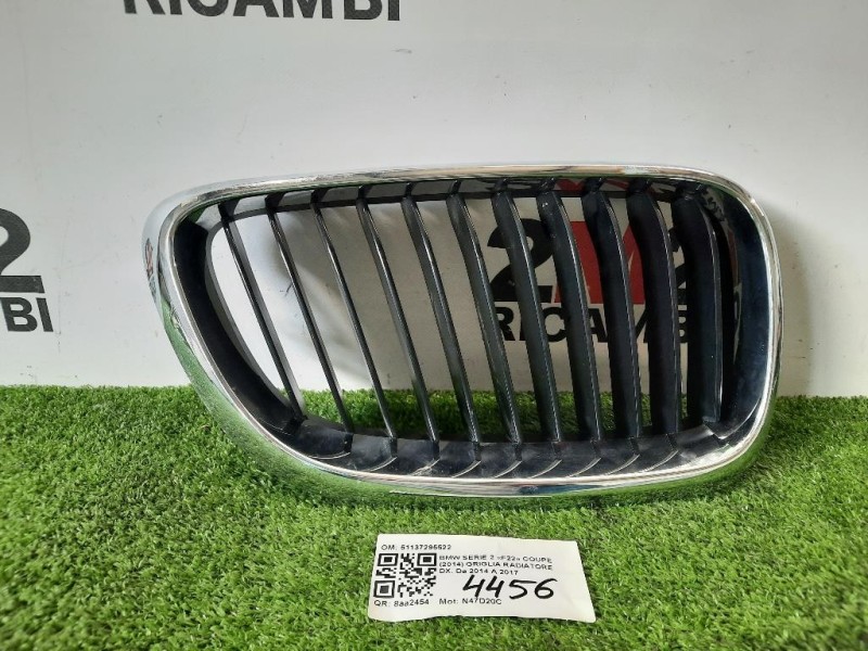 Griglia Radiatore DX 51137295522 Bmw Serie 2 F22 Coupe 2014