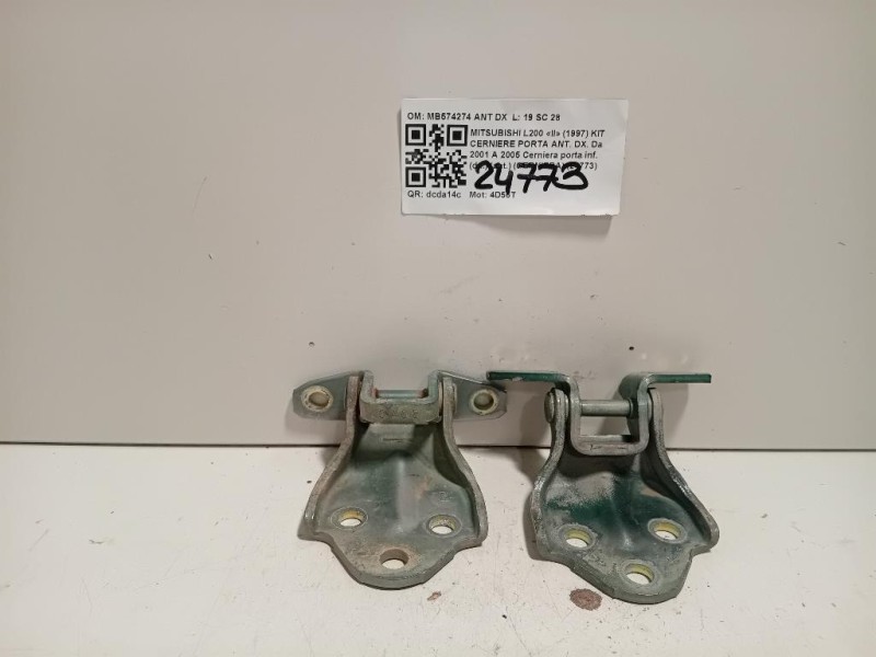 Cerniera Porta INF ANT DX MB574274 ANT DX Mitsubishi L200 II 1997