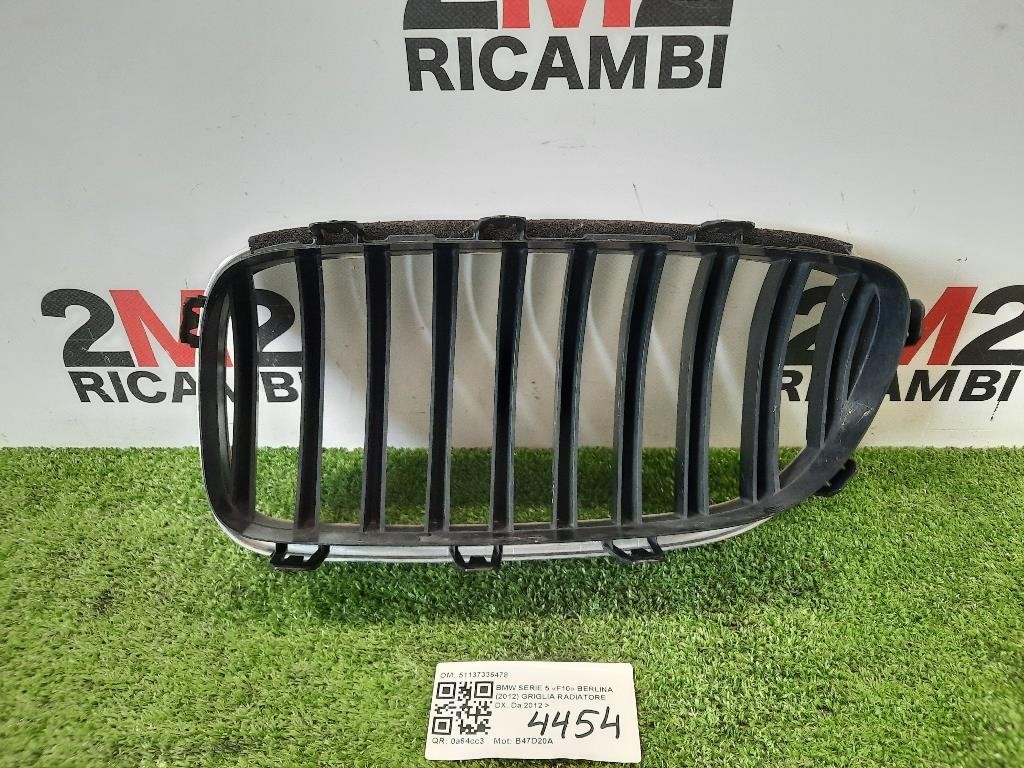 Griglia Radiatore DX 51137336478 Bmw Serie 5 F10 Berlina 2012