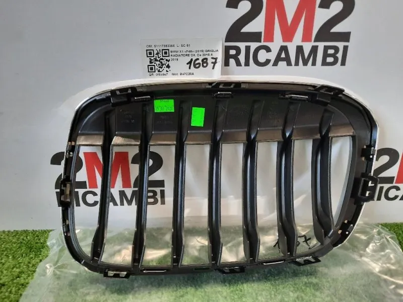 Griglia Radiatore DX 51117383366 Bmw X1 F48 2015