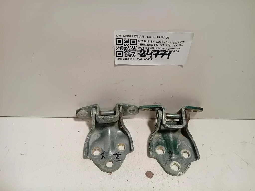 Cerniera Porta INF ANT SX MB574273 ANT SX Mitsubishi L200 II 1997