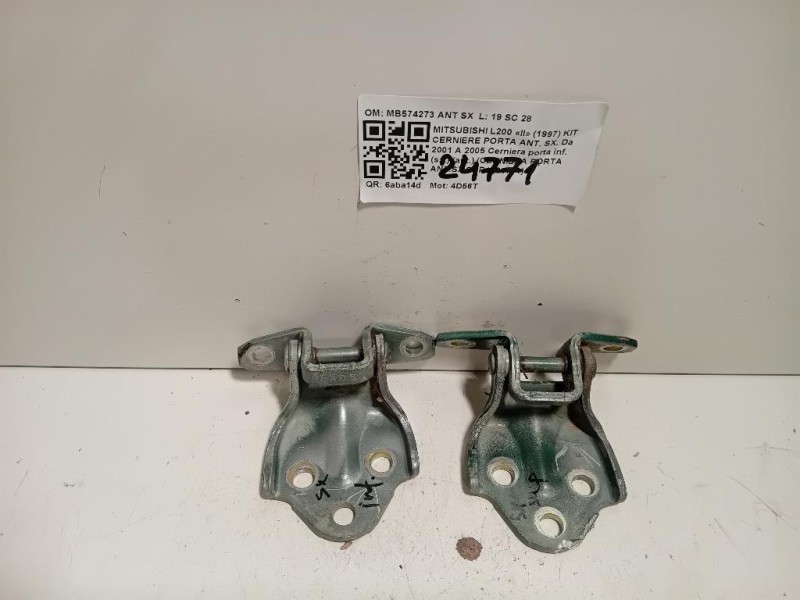 Cerniera Porta INF ANT SX MB574273 ANT SX Mitsubishi L200 II 1997
