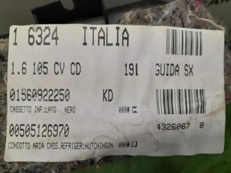 BOX Portaoggetti 01560922250 Alfa Romeo Giulietta 2010