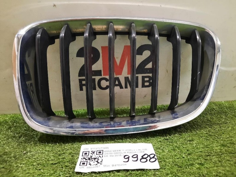 Griglia Radiatore SX 51137371685 Bmw Serie 1 F20 Berlina 2015