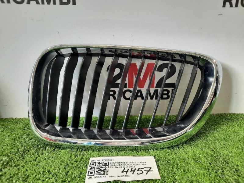 Griglia Radiatore SX 51137295521 Bmw Serie 2 F22 Coupe 2014