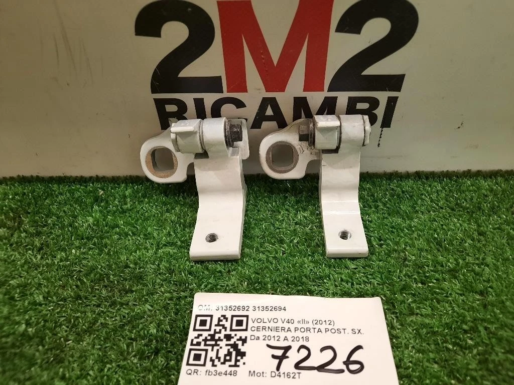 Cerniera Porta POST SX 31352692 31352694 COPPIA Volvo V40 II 2012