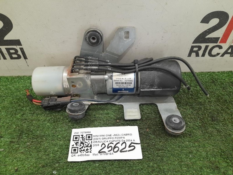 Gruppo Pompa Idraulica Capote 7079880 Mini MINI ONE R52 Cabrio 2001