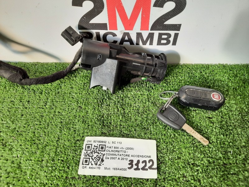 Cilindretto Commutatore Accensione 52180852 Fiat 500 II 2008