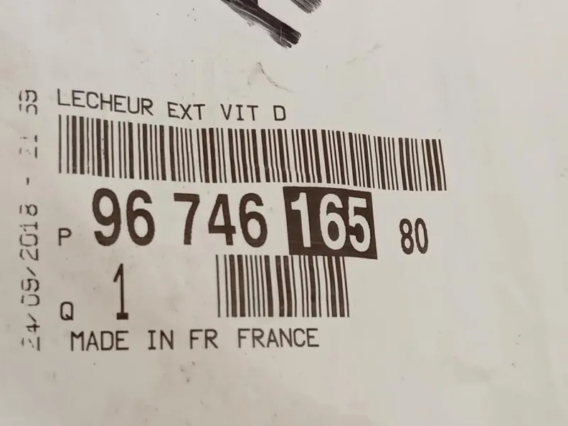 Guarnizione Raschiavetro Porta INT POST DX 9674616580 Peugeot 208 I 2015