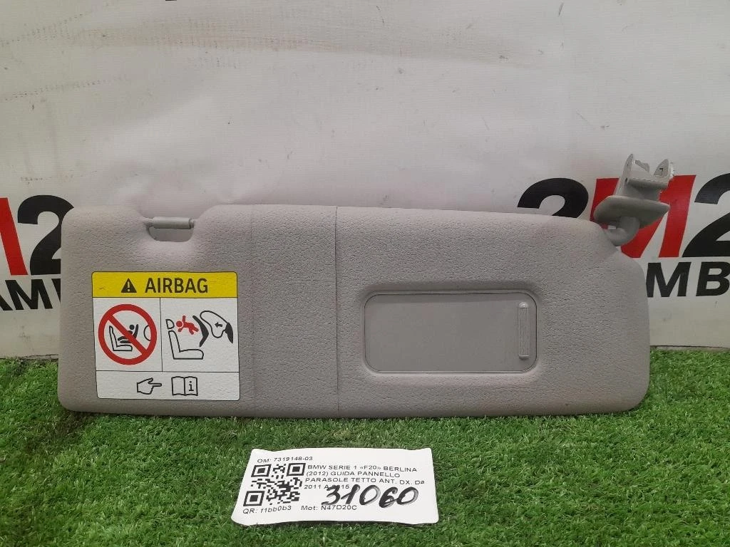 Guida Pannello Parasole Tetto ANT DX 7319148-03 Bmw Serie 1 F20 Berlina 2012