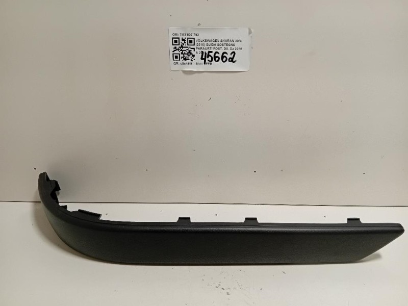 Guida Sostegno Paraurti POST DX 7M3 807 792 Volkswagen Sharan IV 2010