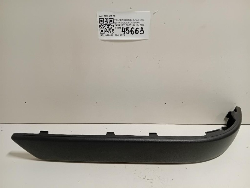 Guida Sostegno Paraurti POST SX 7M3 807 791 Volkswagen Sharan IV 2010