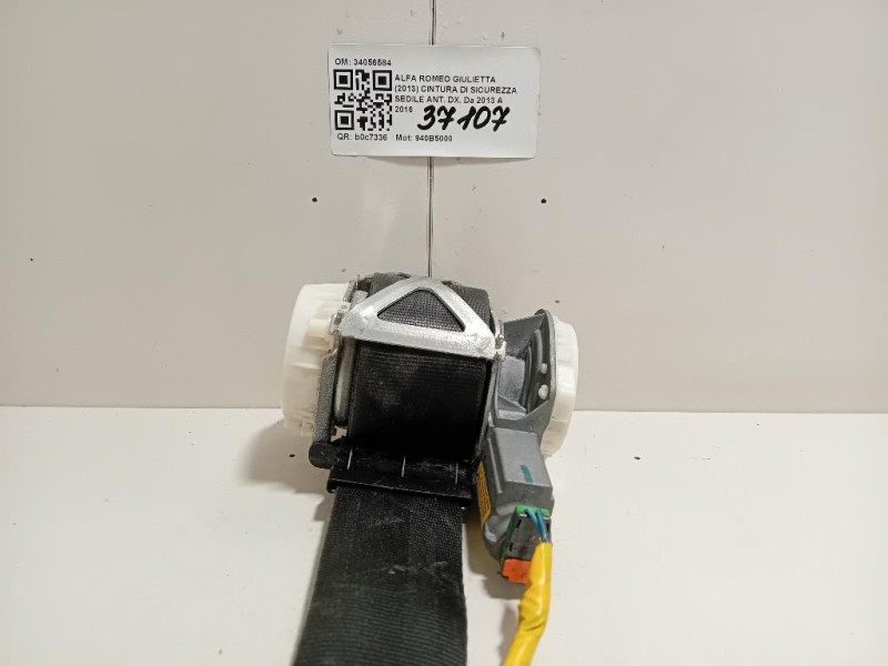 Cintura DI Sicurezza Sedile ANT DX 34056584 Alfa Romeo Giulietta 2013
