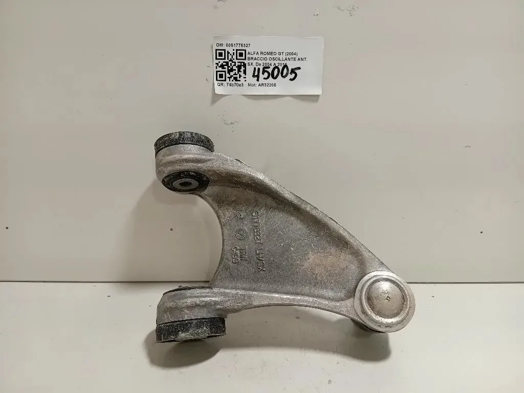 Braccio Oscillante ANT SX 0051776327 Alfa Romeo GT 2004