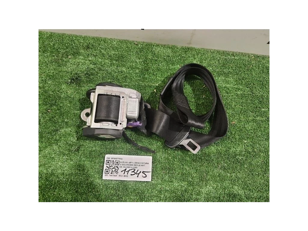 Cintura DI Sicurezza Sedile ANT DX 8P3857706A Audi A3 8P1 2004