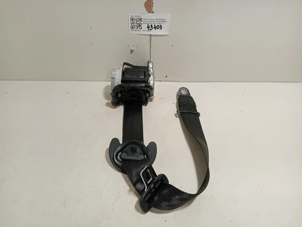 Cintura DI Sicurezza Sedile ANT DX 3066322 Audi A3 8VA Sportback 2012
