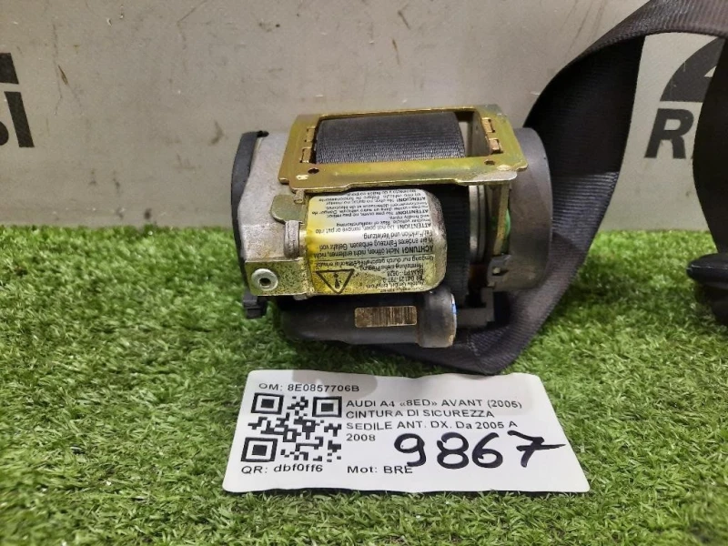 Cintura DI Sicurezza Sedile ANT DX 8E0857706B Audi A4 8ED Avant 2005