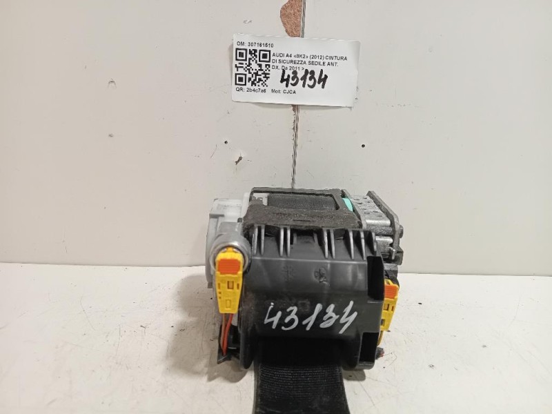 Cintura DI Sicurezza Sedile ANT DX 307161510 Audi A4 8K2 2012