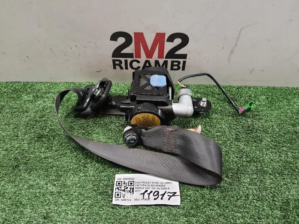 Cintura DI Sicurezza Sedile ANT DX 96895020 Chevrolet AVEO II 2007
