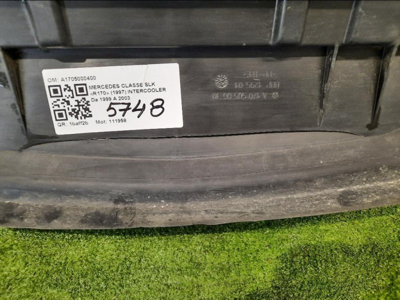 Intercooler A1705000400 Mercedes Classe SLK R170 1997