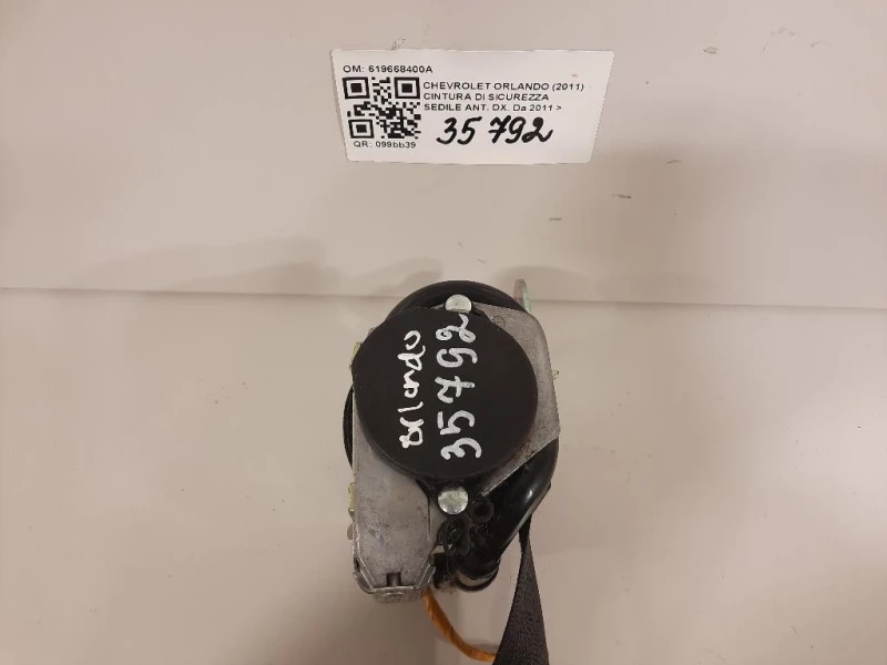 Cintura DI Sicurezza Sedile ANT DX 619668400A Chevrolet Orlando 2011