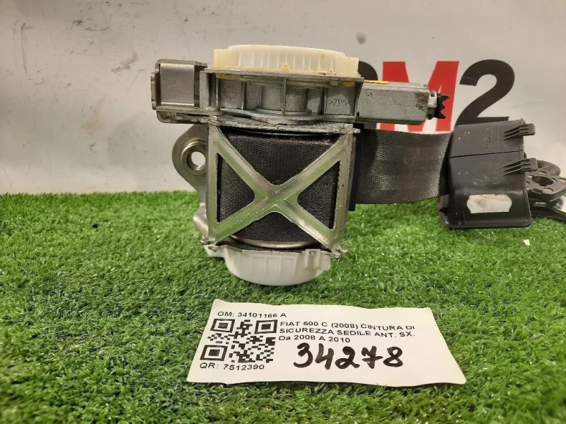 Cintura DI Sicurezza Sedile ANT DX 34101166 A Fiat 500 C 2008